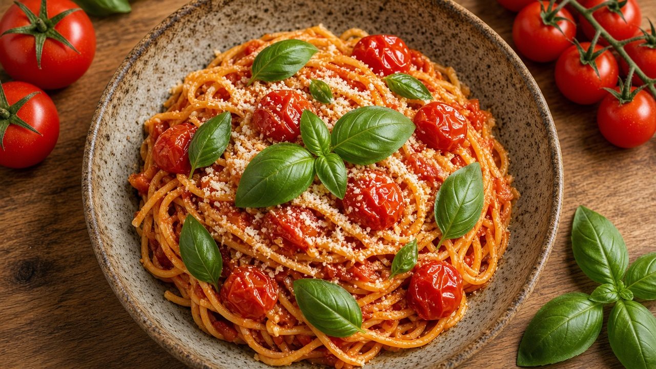 Creamy pasta with Sunny seasoning